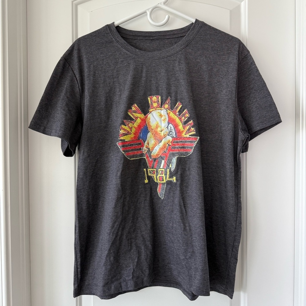 Gray Tee with Van Halen 1984 Graphic